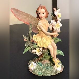 NEW Timeless Treasures Fairy statue with white flowers